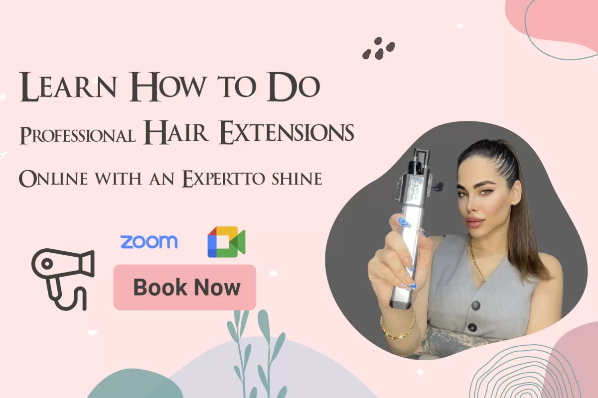 I will teach you hair extension methods by zoom online